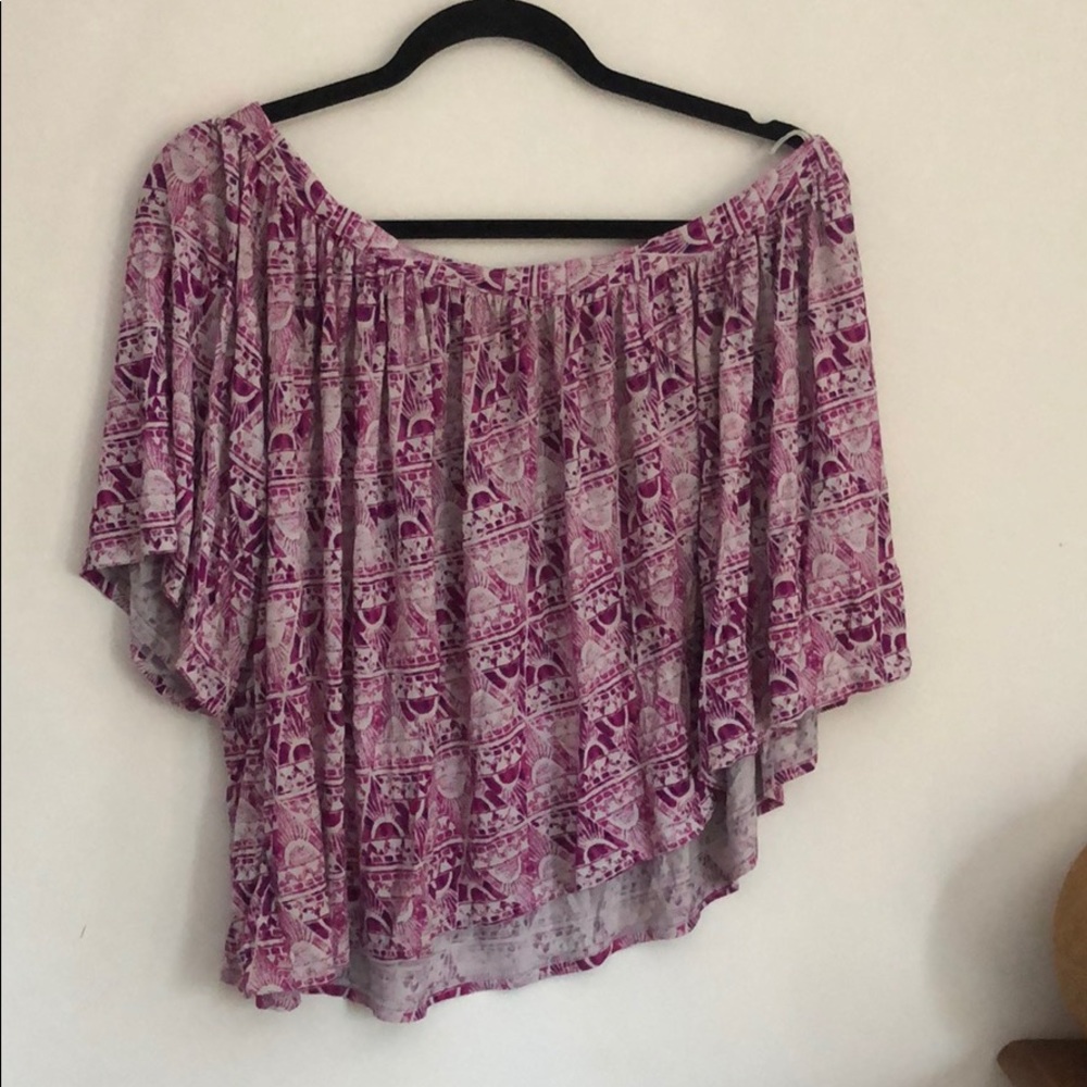 Free People Half Shoulder Flow Shirt